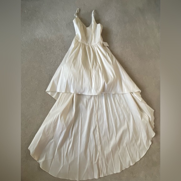Ivory High-Low Gown - Picture 4 of 6